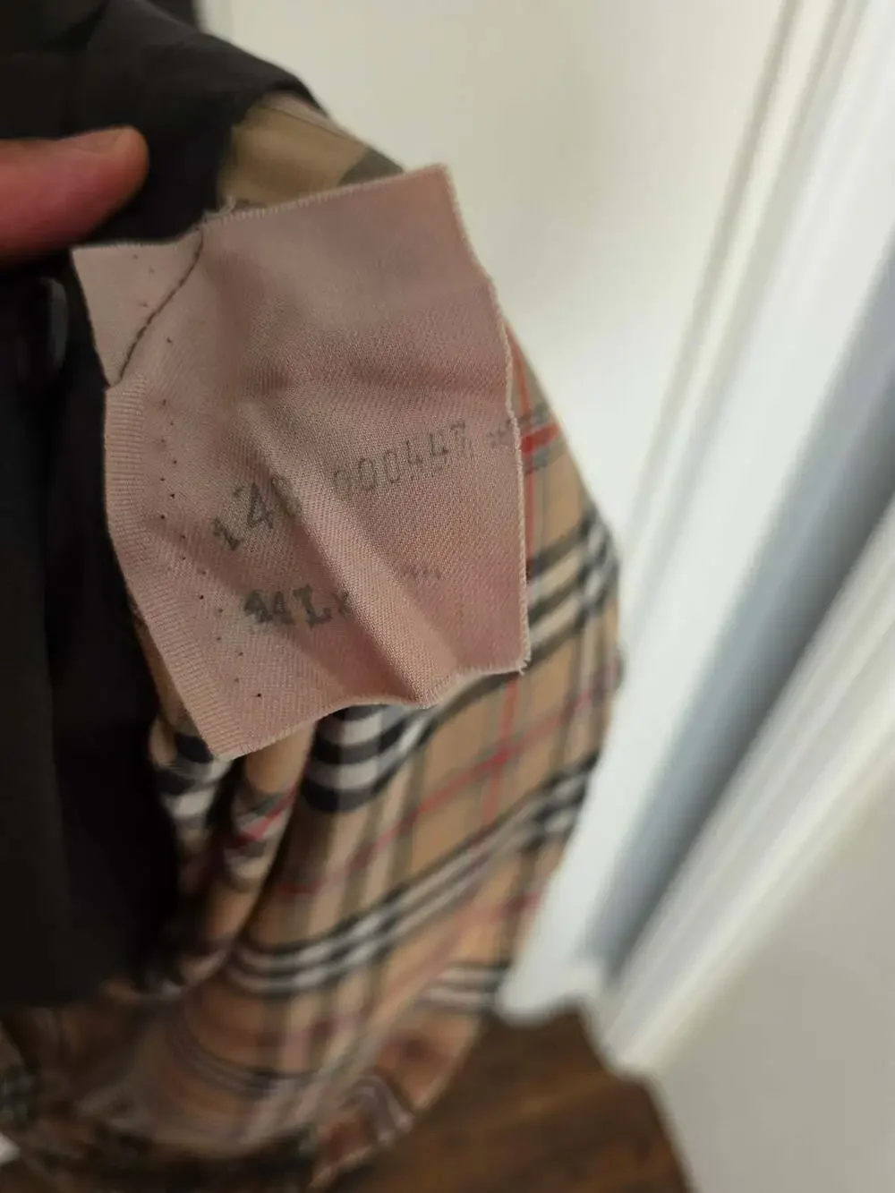 Kuppenheimer Vintage Black Trench Coat with Nova Check Lining
